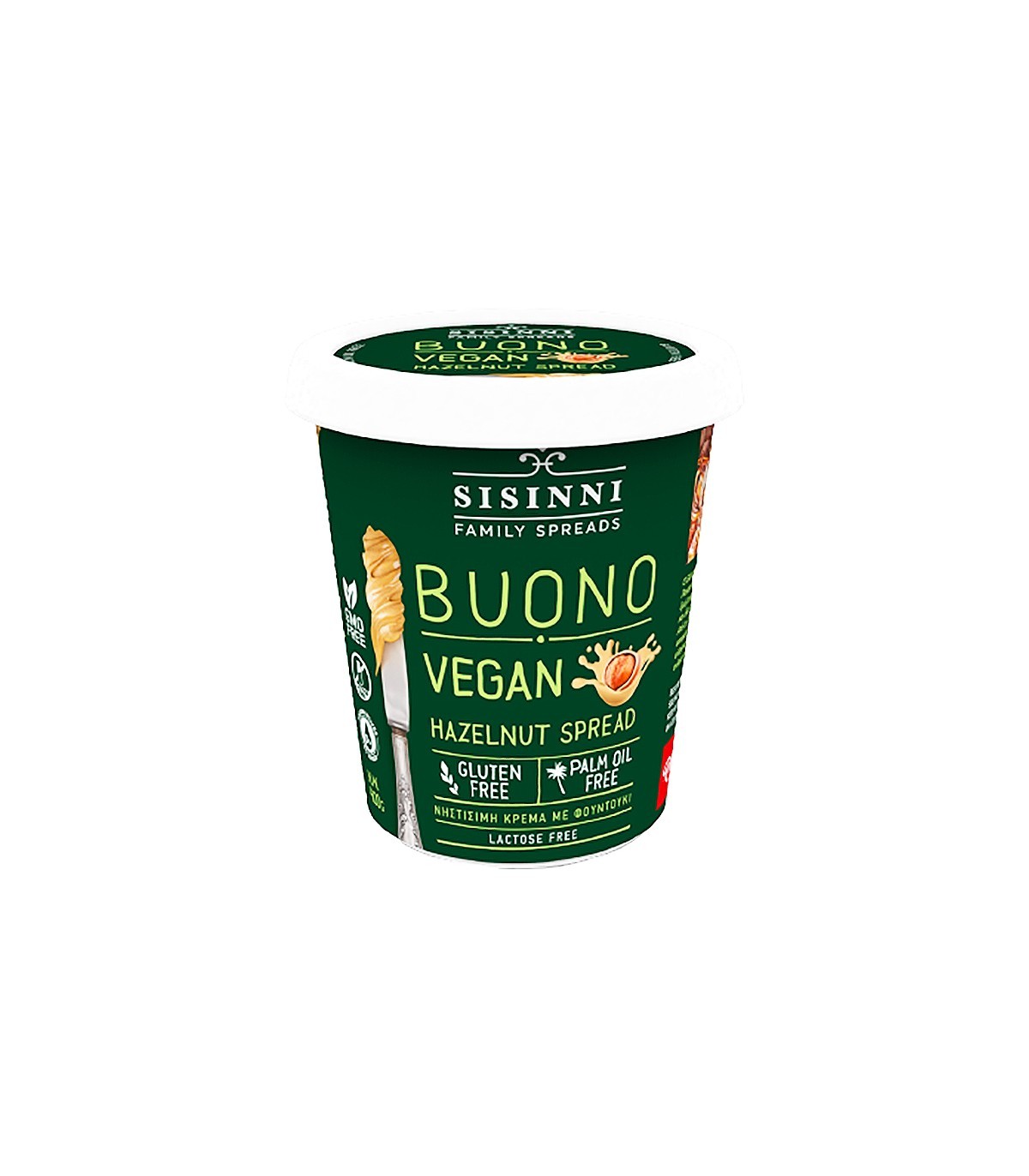 Κρεμα Φουντουκι Χωρις Λακτοζη 400Gr Sisinni